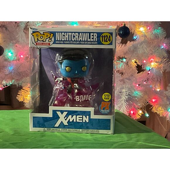 Pop! Deluxe X-Men Nightcrawler Glow in the Dark BAMF PX Previews Exclusive - Picture 2 of 10